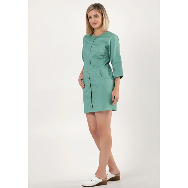 Медичний жіночий халат Одеса Topline (олива) 2
