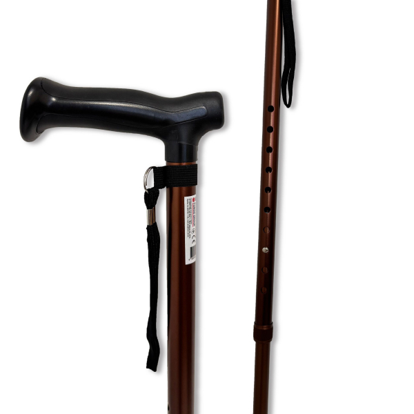 Трость алюминиевая легкая GB-818, мягкая рукоятка Toros-Group, Тип 1154 (коричневый) 2