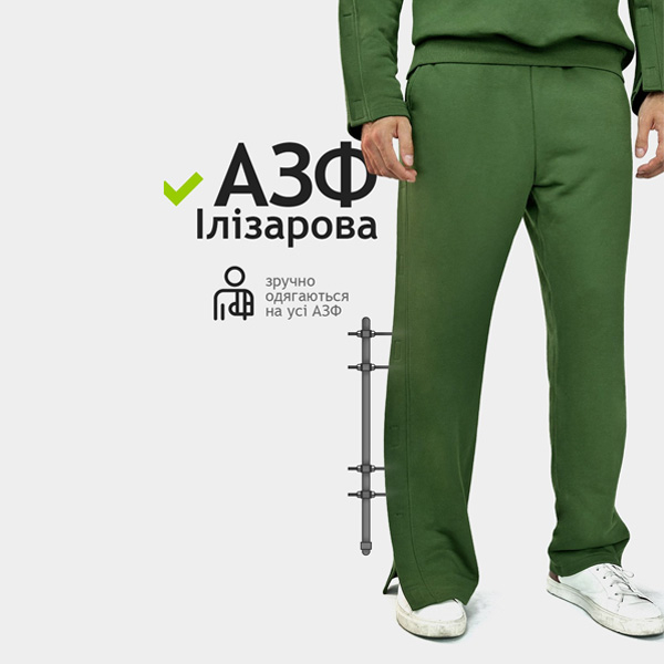 Адаптивні чоловічі штани на липучках PLUS PLUS (хакі) 2