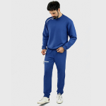 Адаптивний чоловічий костюм (світшот + штани) на блискавках PLUS PLUS (синій) 2