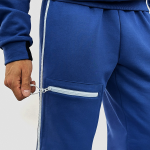 Адаптивний чоловічий костюм (світшот + штани) на блискавках PLUS PLUS (синій) 7