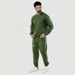 Адаптивный мужской костюм (свитшот + брюки) на молниях PLUS PLUS (хаки) 2