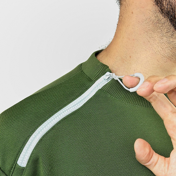 Адаптивный мужской костюм (свитшот + брюки) на молниях PLUS PLUS (хаки) 4