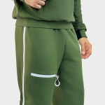 Адаптивный мужской костюм (свитшот + брюки) на молниях PLUS PLUS (хаки) 6