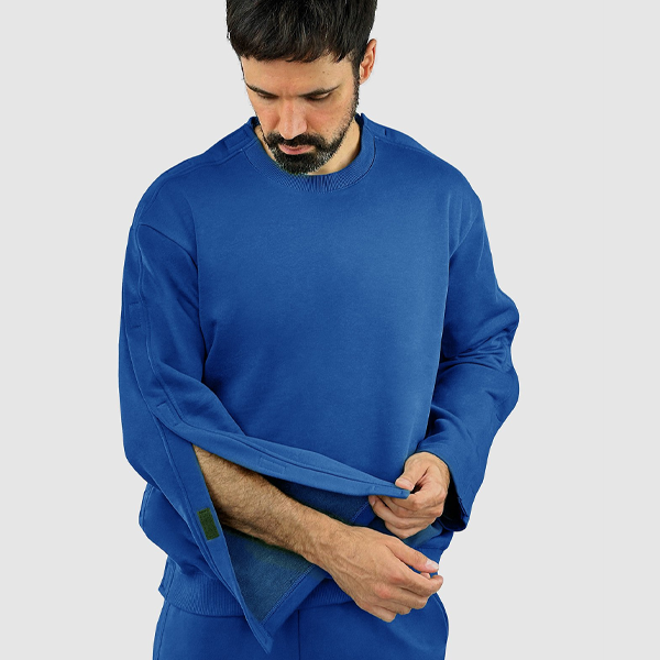 Адаптивний чоловічий світшот на липучках PLUS PLUS (синій) 3