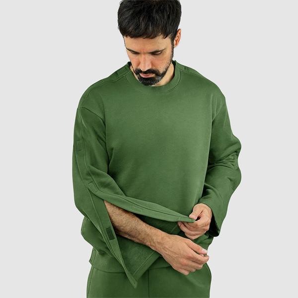 Адаптивний чоловічий світшот на липучках PLUS PLUS (хакі) 2