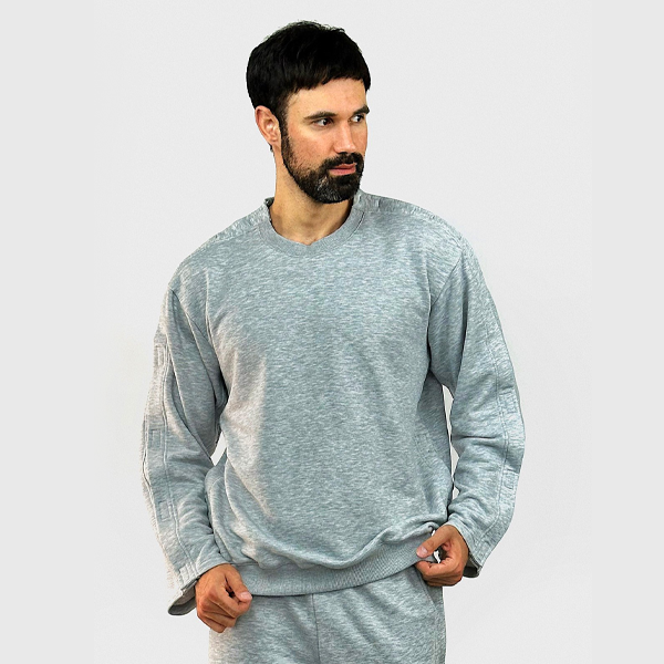 Адаптивний чоловічий світшот на липучках PLUS PLUS (меланж) 3