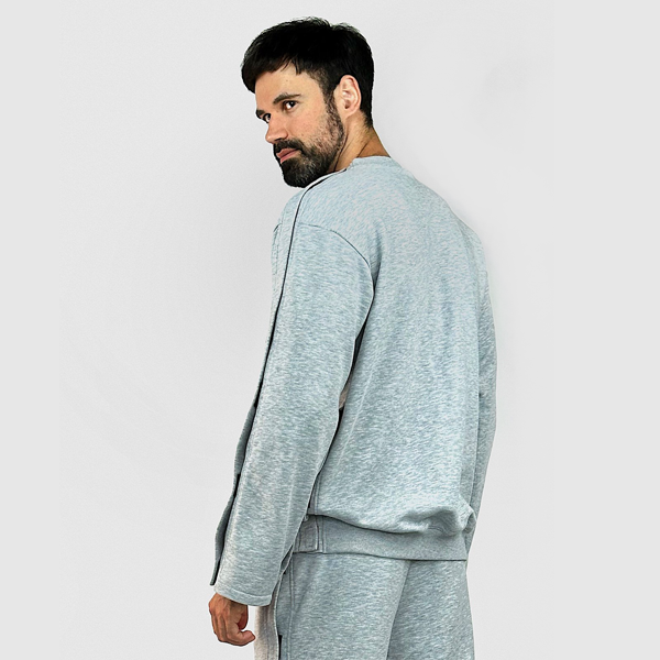 Адаптивний чоловічий світшот на липучках PLUS PLUS (меланж) 4