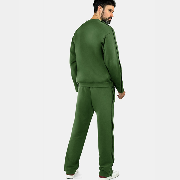 Адаптивный мужской костюм (свитшот + штаны) на липучках PLUS PLUS (хаки) 6