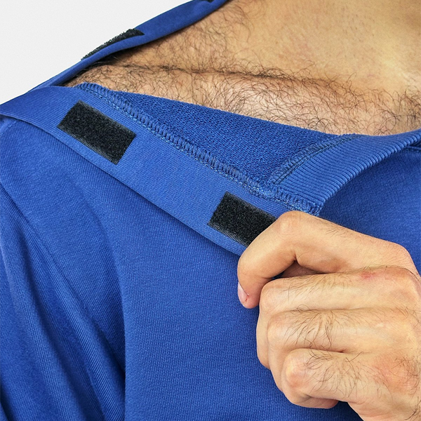 Адаптивний чоловічий костюм (світшот + штани) на липучках PLUS PLUS (синій) 2