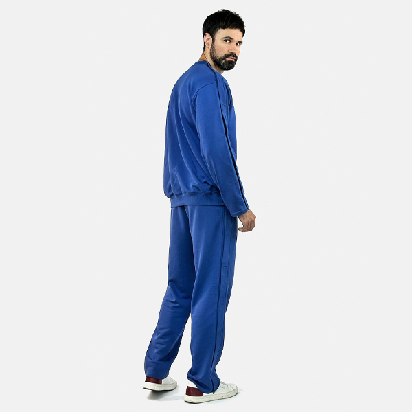 Адаптивний чоловічий костюм (світшот + штани) на липучках PLUS PLUS (синій) 7