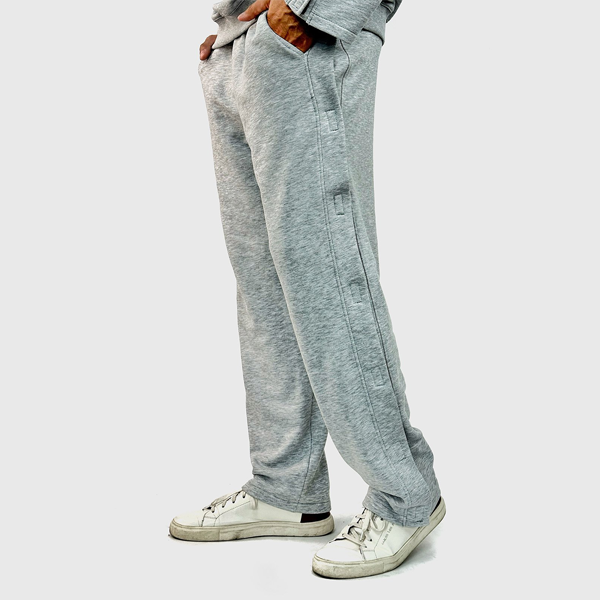 Адаптивный мужской костюм (свитшот + штаны) на липучках PLUS PLUS (меланж) 7