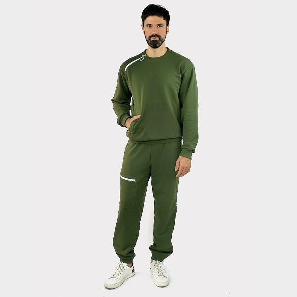 Адаптивные мужские брюки с боковыми молниями PLUS PLUS (хаки) 3