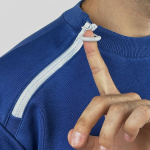 Адаптивний чоловічий світшот з блискавкою на комірі PLUS PLUS (синій) 2