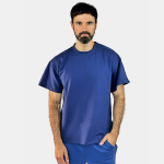 Адаптивний чоловічий костюм (футболка + штани) на липучках PLUS PLUS (синій) 4