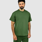 Адаптивний чоловічий костюм (футболка + штани) на липучках PLUS PLUS (хакі) 2