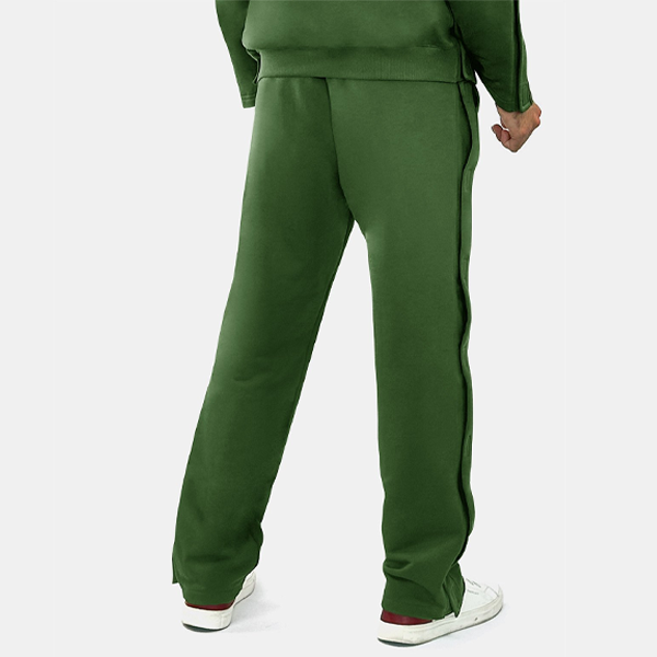 Адаптивний чоловічий костюм (футболка + штани) на липучках PLUS PLUS (хакі) 6