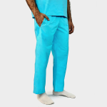 Адаптивний чоловічий костюм (футболка + штани) з бязі на липучках  PLUS PLUS (м'ятно-блакитний) 5