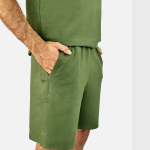 Адаптивний чоловічий костюм (майка + шорти) на липучках  PLUS PLUS (хакі) 6