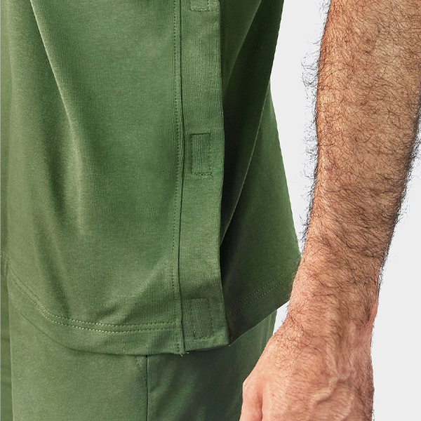 Адаптивний чоловічий костюм (майка + шорти) на липучках  PLUS PLUS (хакі) 8