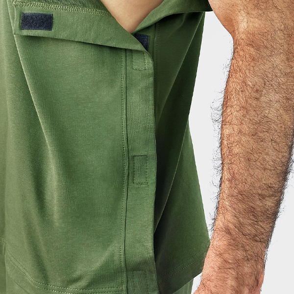 Набір чоловічого адаптивного одягу №2: футболка + дві майки PLUS PLUS (хакі) 3