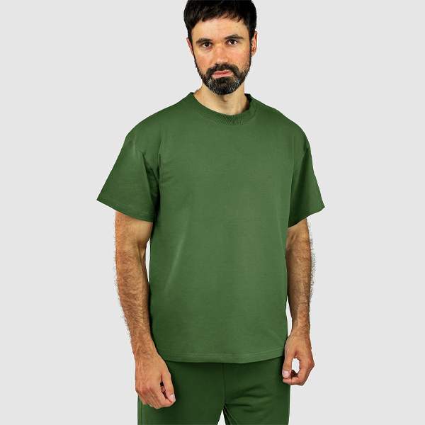 Адаптивна чоловіча футболка на липучках PLUS PLUS (хакі) 3