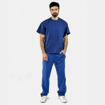 Адаптивна чоловіча футболка на липучках PLUS PLUS (синій) 4