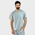 Адаптивная мужская футболка на липучках PLUS PLUS (меланж) 2