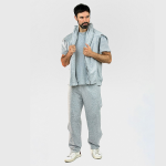 Адаптивная мужская футболка на липучках PLUS PLUS (меланж) 4