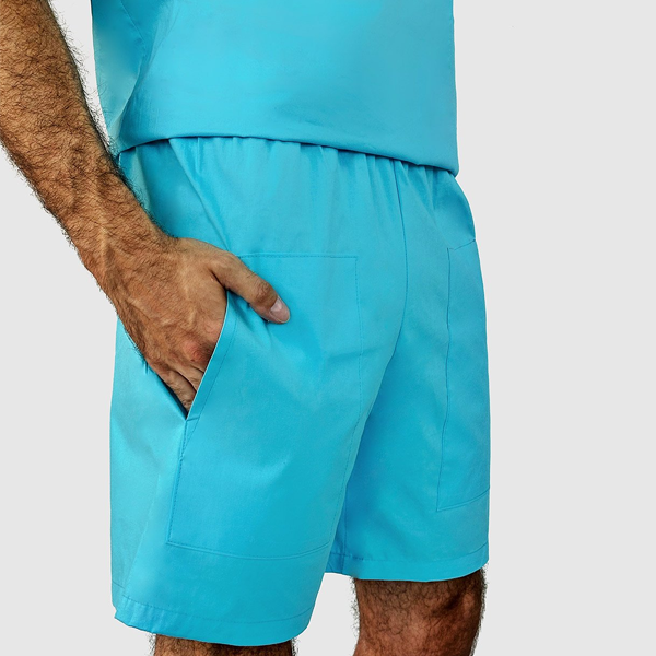 Адаптивні чоловічі шорти з бязі на липучках PLUS PLUS (м'ятно-блакитний) 2