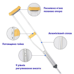 Милиці пахвові алюмінієві Toros-Group, Тип 1016 (пара), р.S 2 Toros Милиці пахвові алюмінієві Toros-Group, Тип 1016 (пара), р.S 2