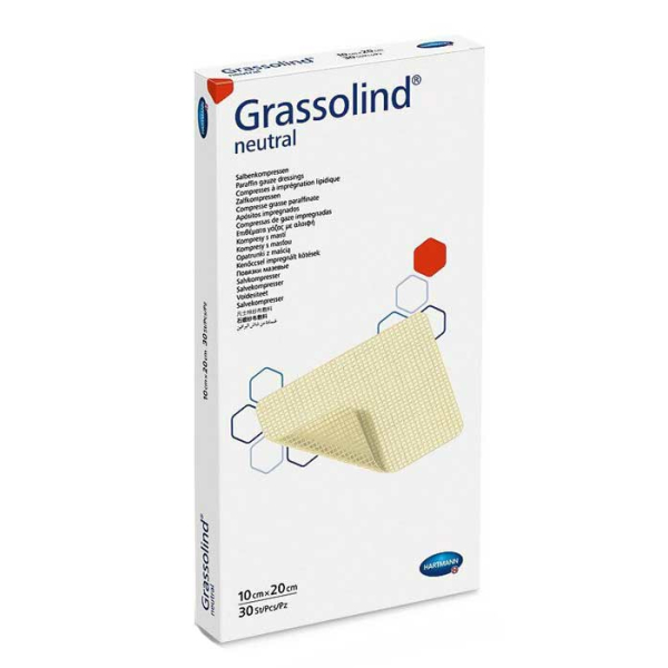 Повязка атравматическая мазевая Grassolind neutral 10*20см