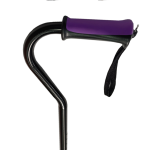 Палиця алюмінієва легка вигнута GB-844, м'яка фіолетова рукоятка Toros-Group, Тип 1138Ф (чорний) 2