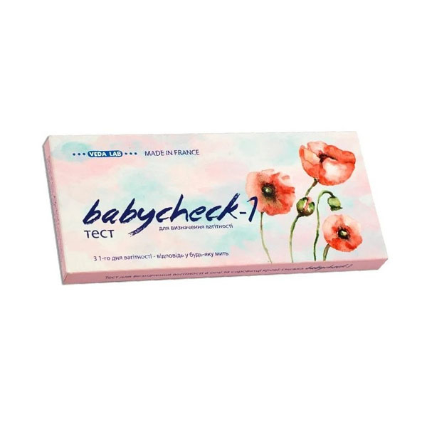 Тест для визначення вагітності «BABYCHECK-1» №1 (смужка), Франція, ч.10 од.