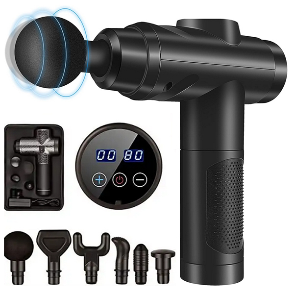 Массажный пистолет – массажер для тела 20в1 в чехле 4