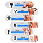 Массажный пистолет – массажер для тела 20в1 в чехле 5