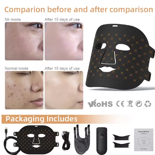 Светодиодная LED-маска для фототерапии – 7 спектров света 2