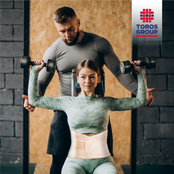 Бандаж підтримуючий жорсткий Toros-Group, Тип 213 (бежевий) 2