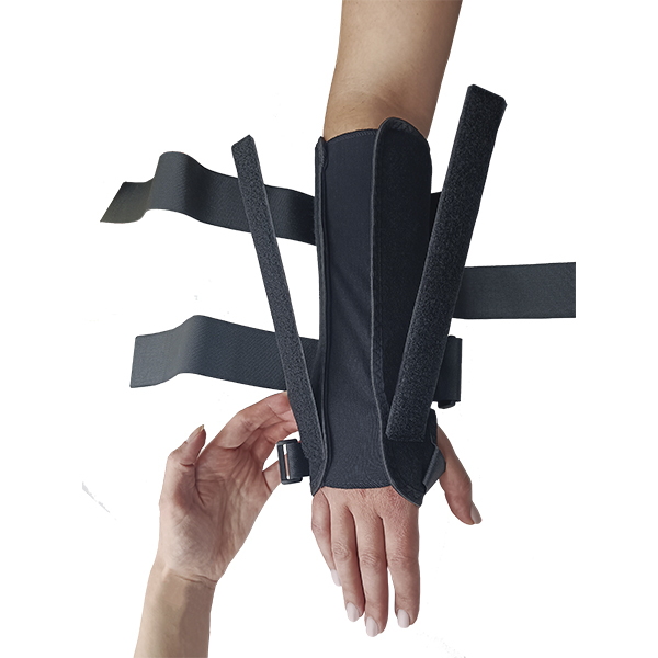 Бандаж (ортез) для лучезапястного сустава с ребром жесткости универсальный удлиненный (30 см) Toros-Group, Тип 558 (черный) 7