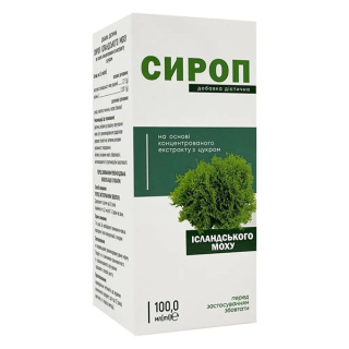 Сироп ісландського моху К&Здоров'Я, концентрований з цукром, 100 мл