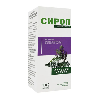Сироп кореня солодки К&Здоров'Я, концентрований з цукром, 100 мл