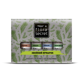 Набір ефірних олій хвойний ярмарок Flora Secret 4 x 10 мл