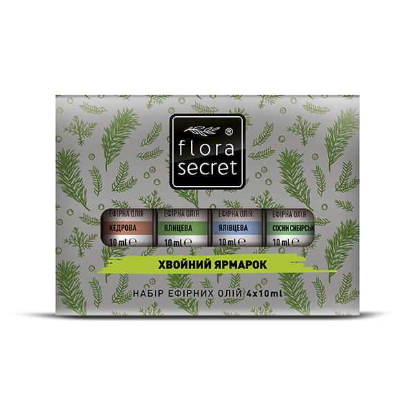 Набір ефірних олій хвойний ярмарок Flora Secret 4 x 10 мл