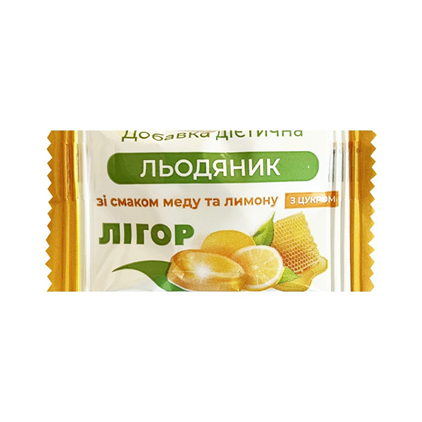 Льодяники Лігор з цукром зі смаком меду та лимону, банка №50 2