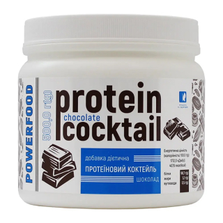 Протеиновый коктейль Powerfood шоколад, банка 500 г