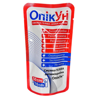 Повязка гелевая антимикробная "ОпікУн" (50х10 см) №1 - 1 шт.