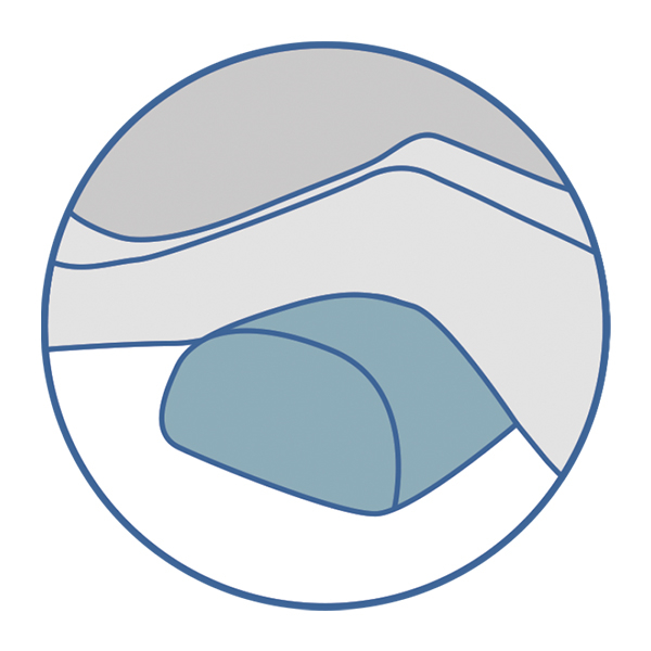 Ортопедична подушка напіввалик з ефектом пам'яті Olvi J2510 4