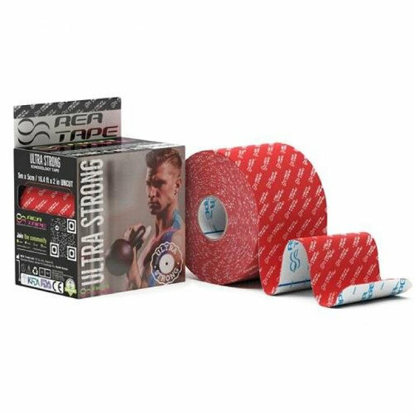 Кинезио тейп (5 м х 5 см) Rea Tape Ultra Strong (красный)