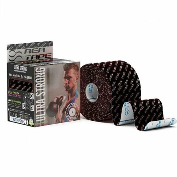 Кинезио тейп (5 м х 5 см) Rea Tape Ultra Strong (черный)