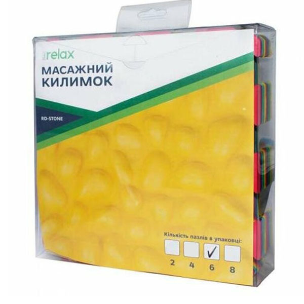 Коврик массажный ортопедический для стоп Ridni Relax, 6 элементов 3